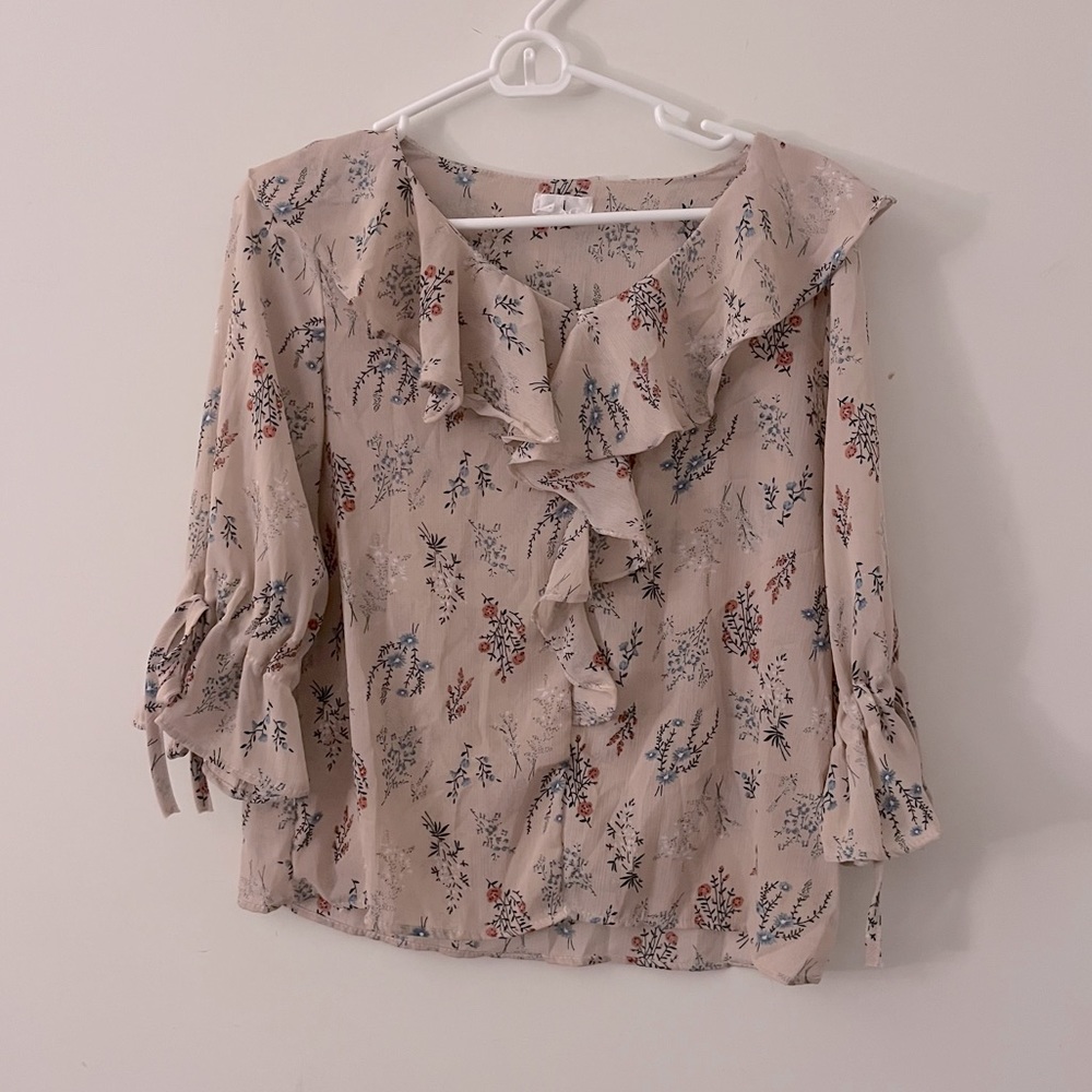 Flower blouse pink women (blackpink style blouse)